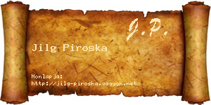 Jilg Piroska névjegykártya